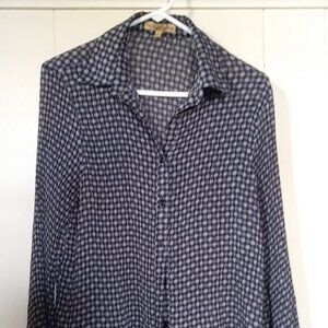 Notations Long Sleeve  Black and White Shirt